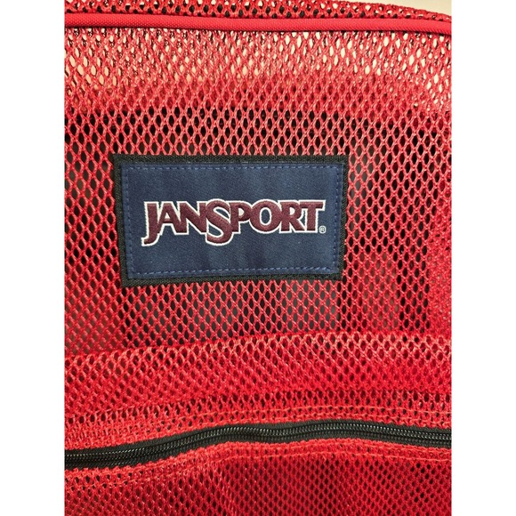 New JanSport Red Mesh Pack - See-Through Backpack Stadium School Security Disney - Picture 3 of 6
